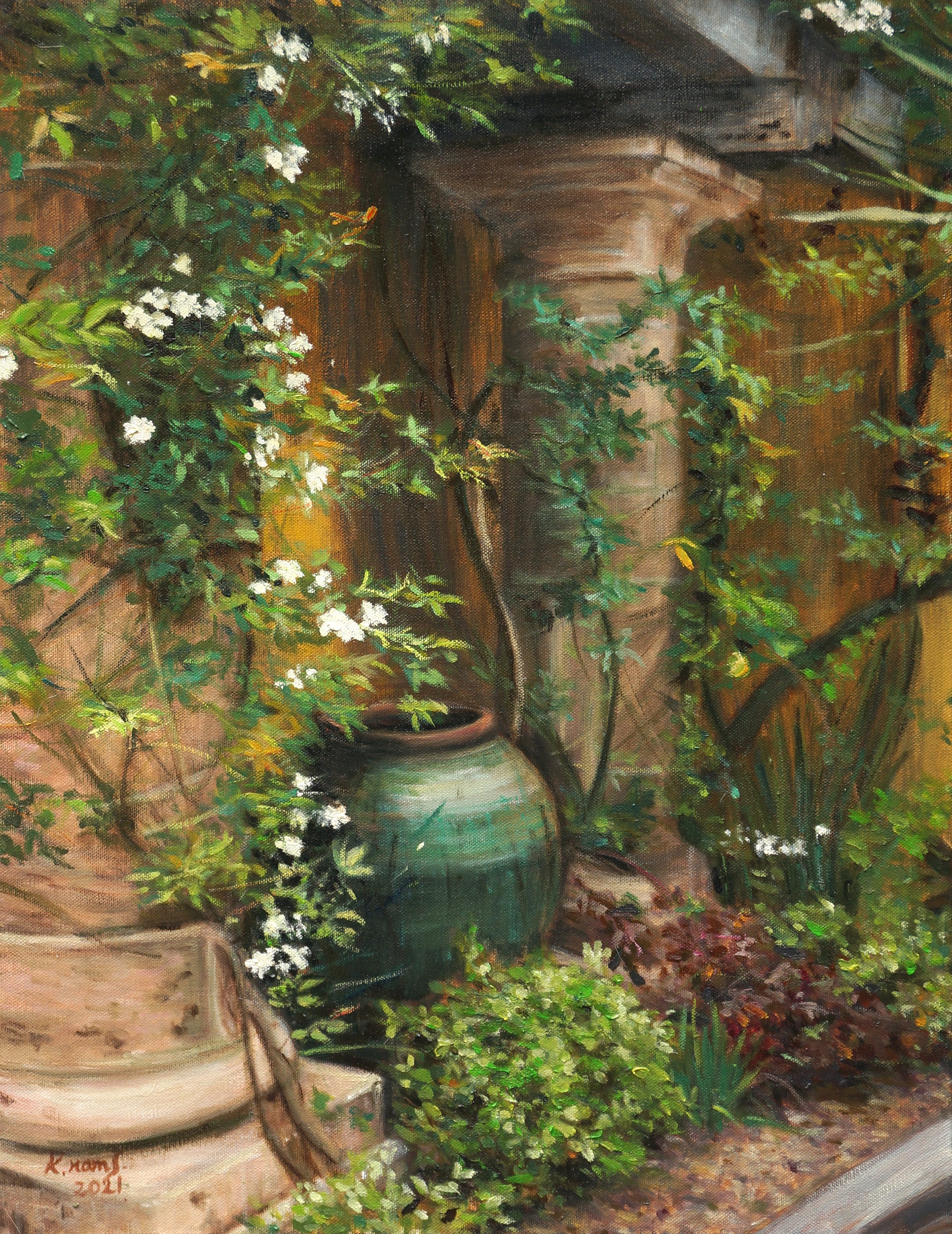 초록 속의 항아리: a green landscape with a jar