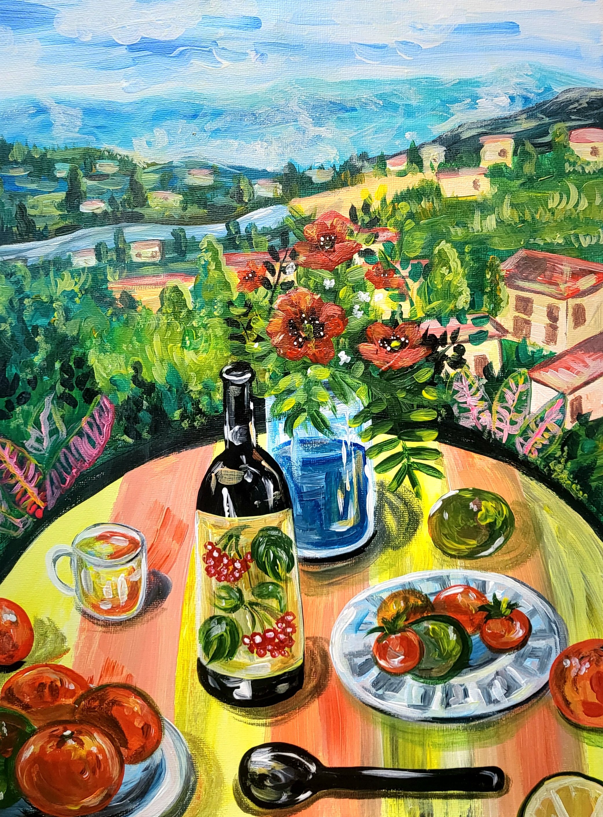 "Romance"Acrylic painting