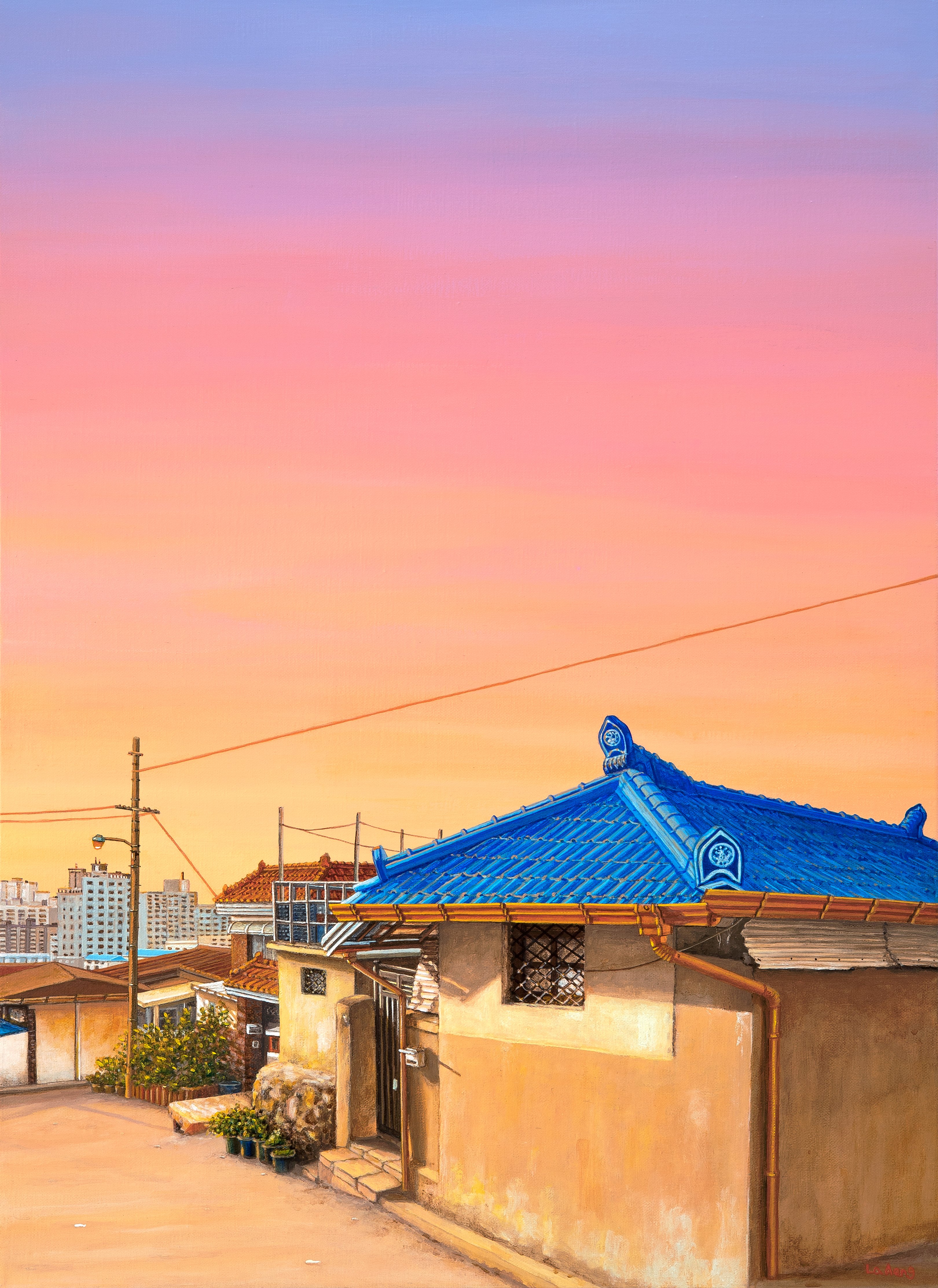 노을빛에 바스러져 가는 하루 A day crumbling in the sunset