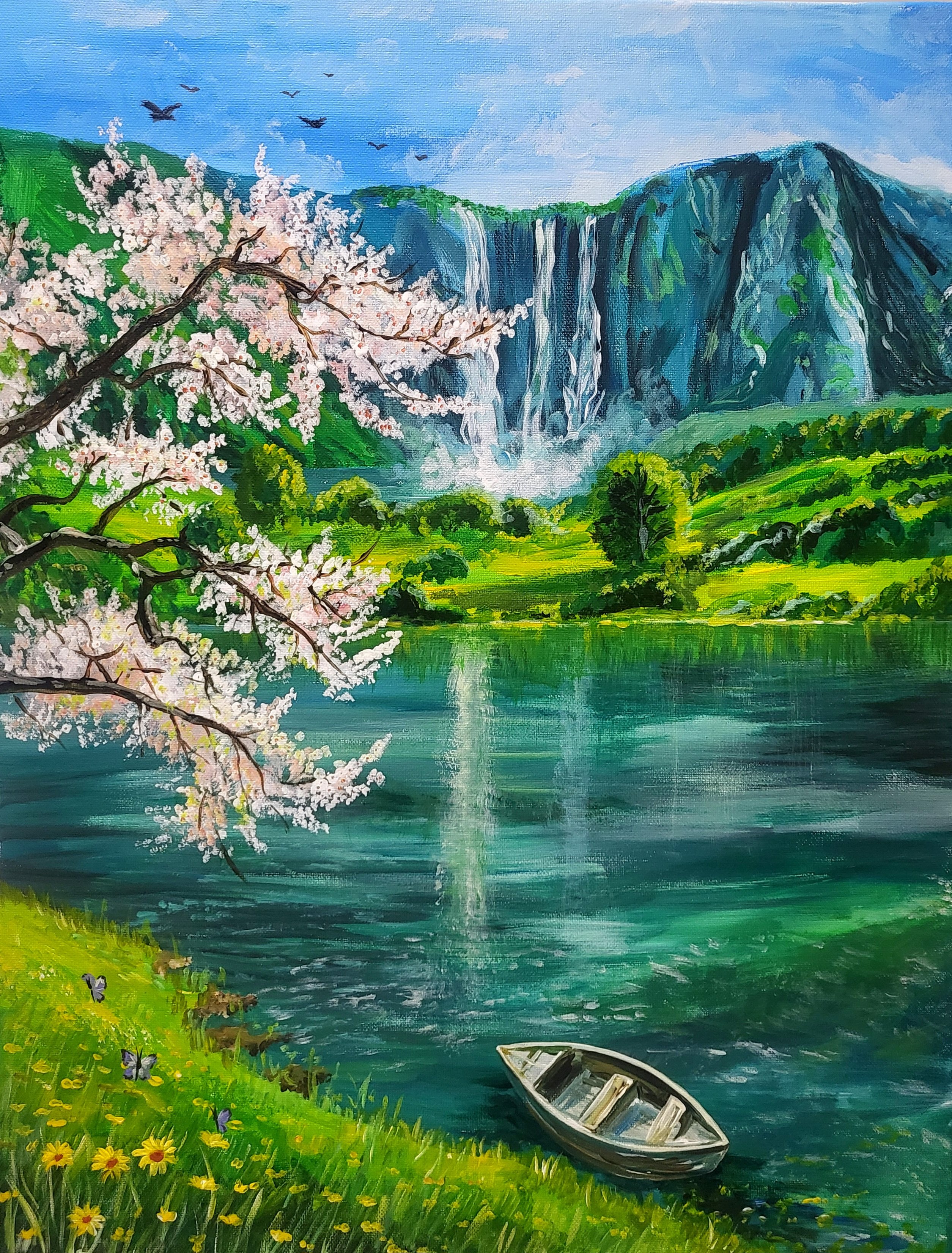 “도원” acrylic painting