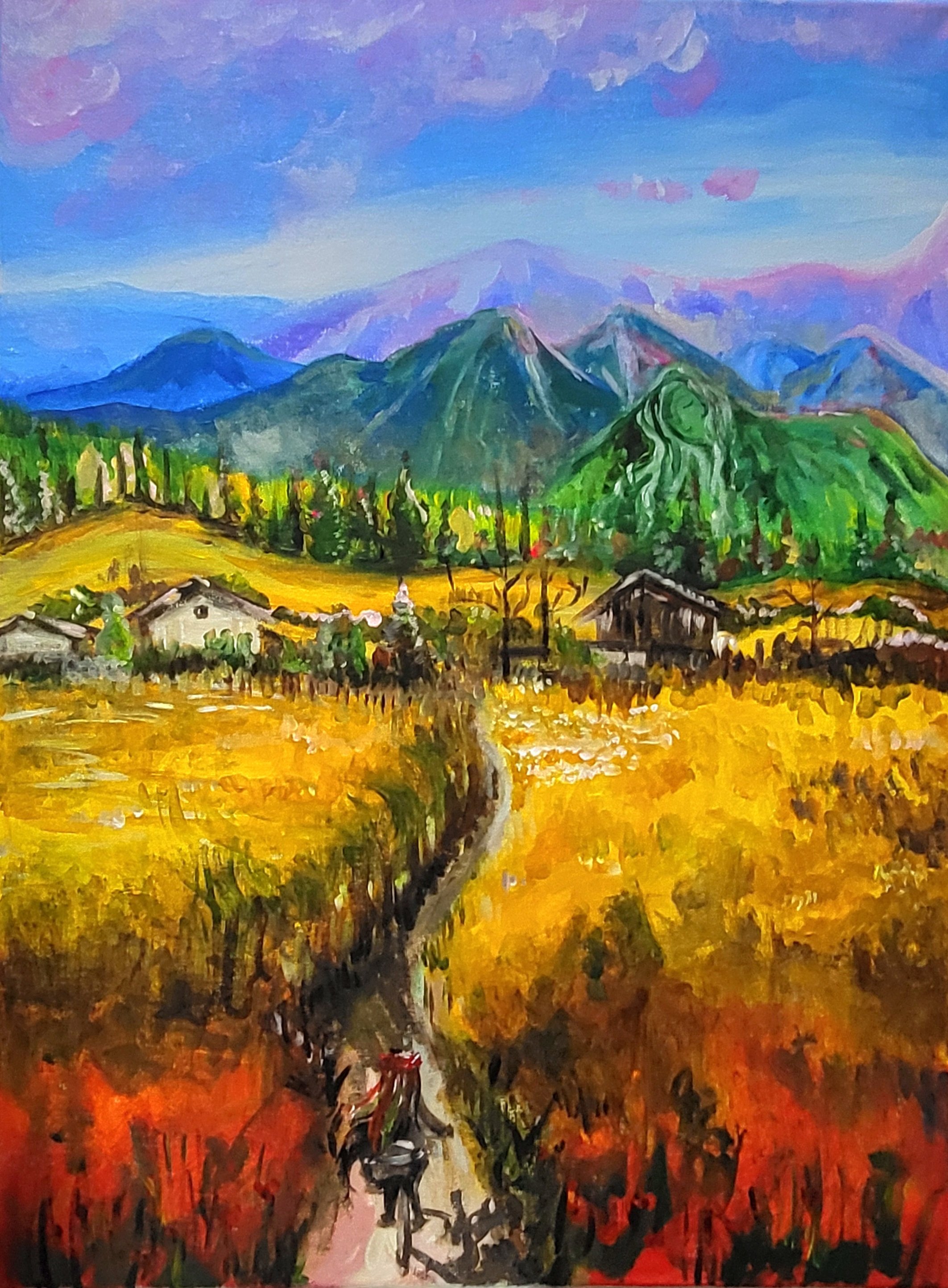 “A way to home” acrylic painting