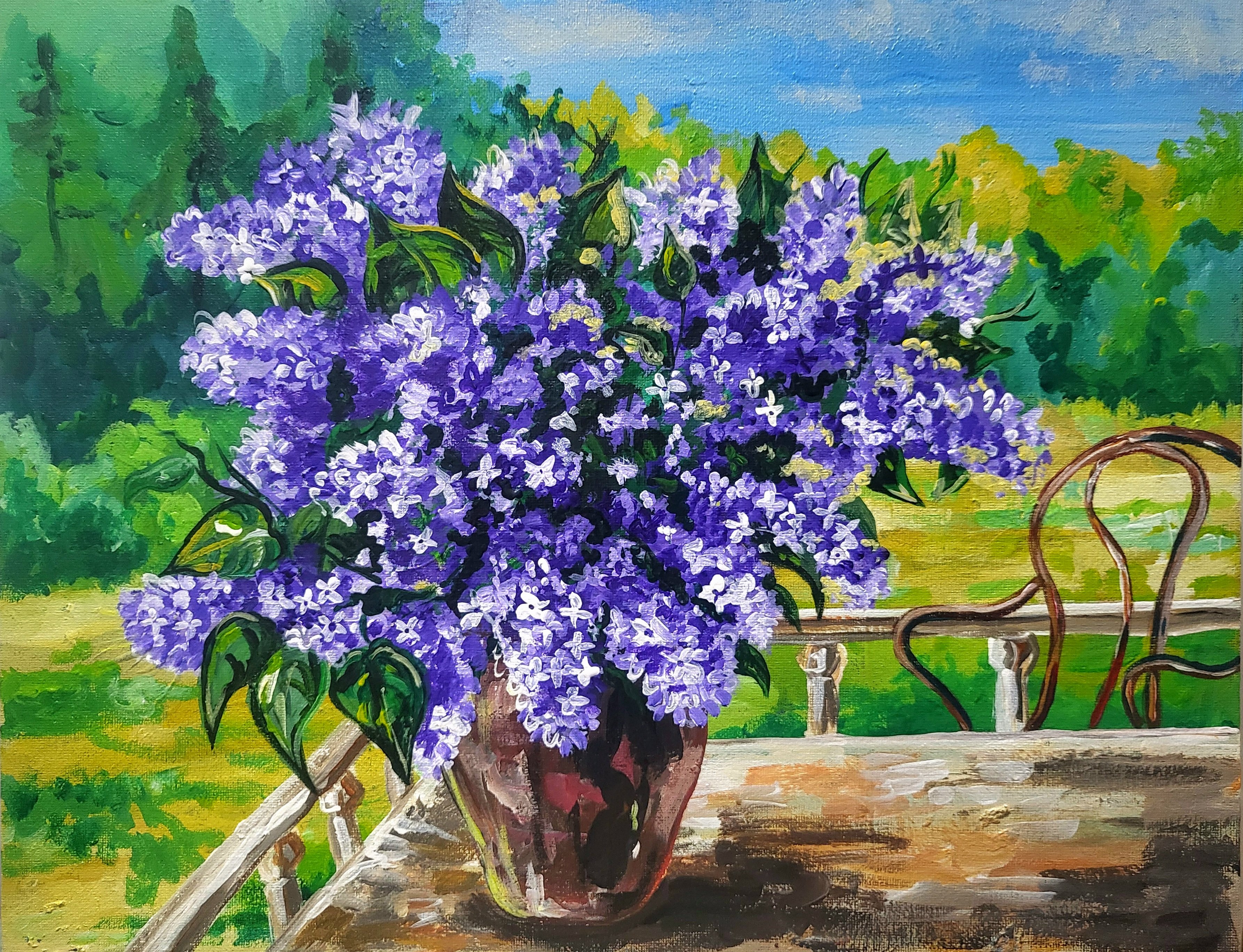 “라일락의 향기” 아크릴 그림 액자