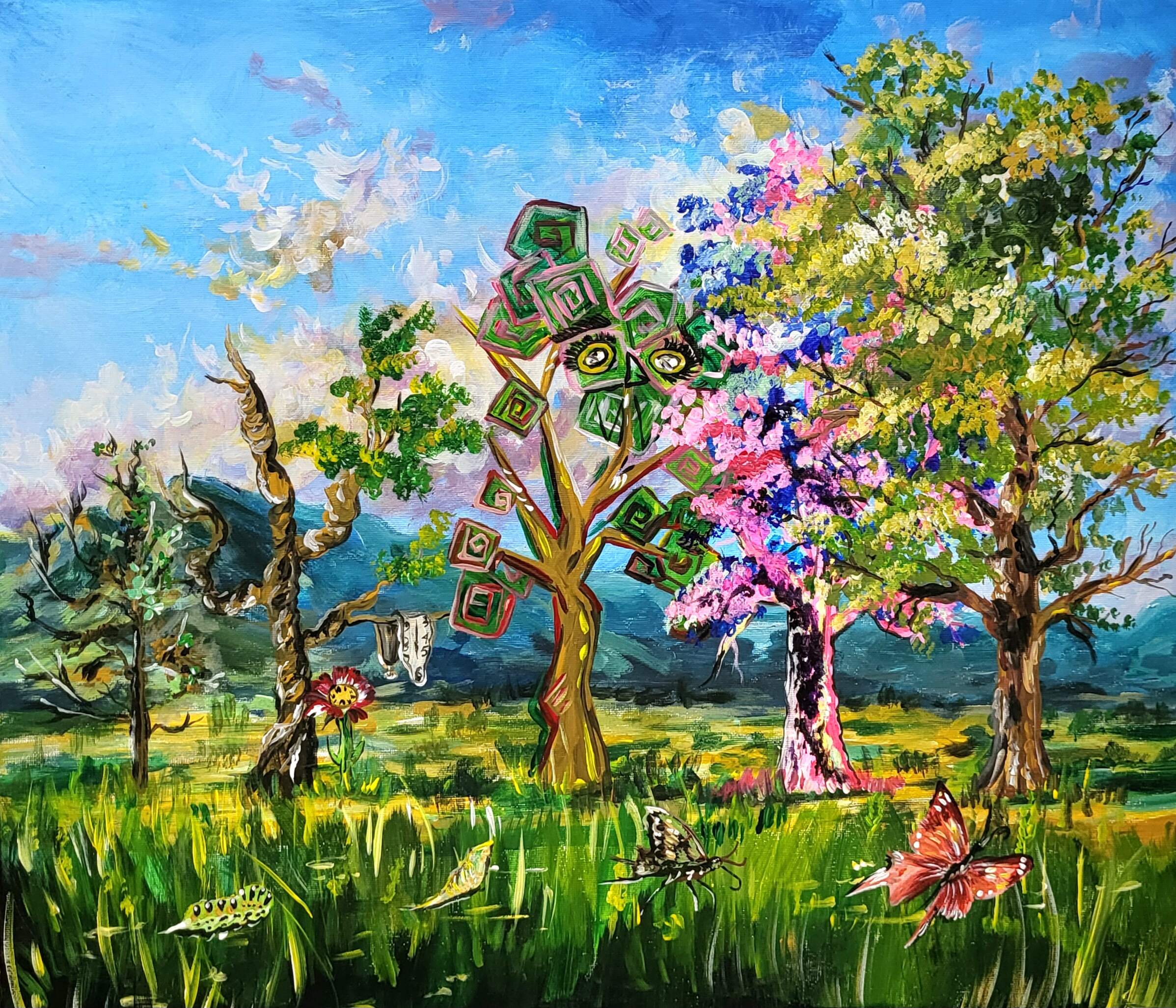 "Evolution" Acrylic painting