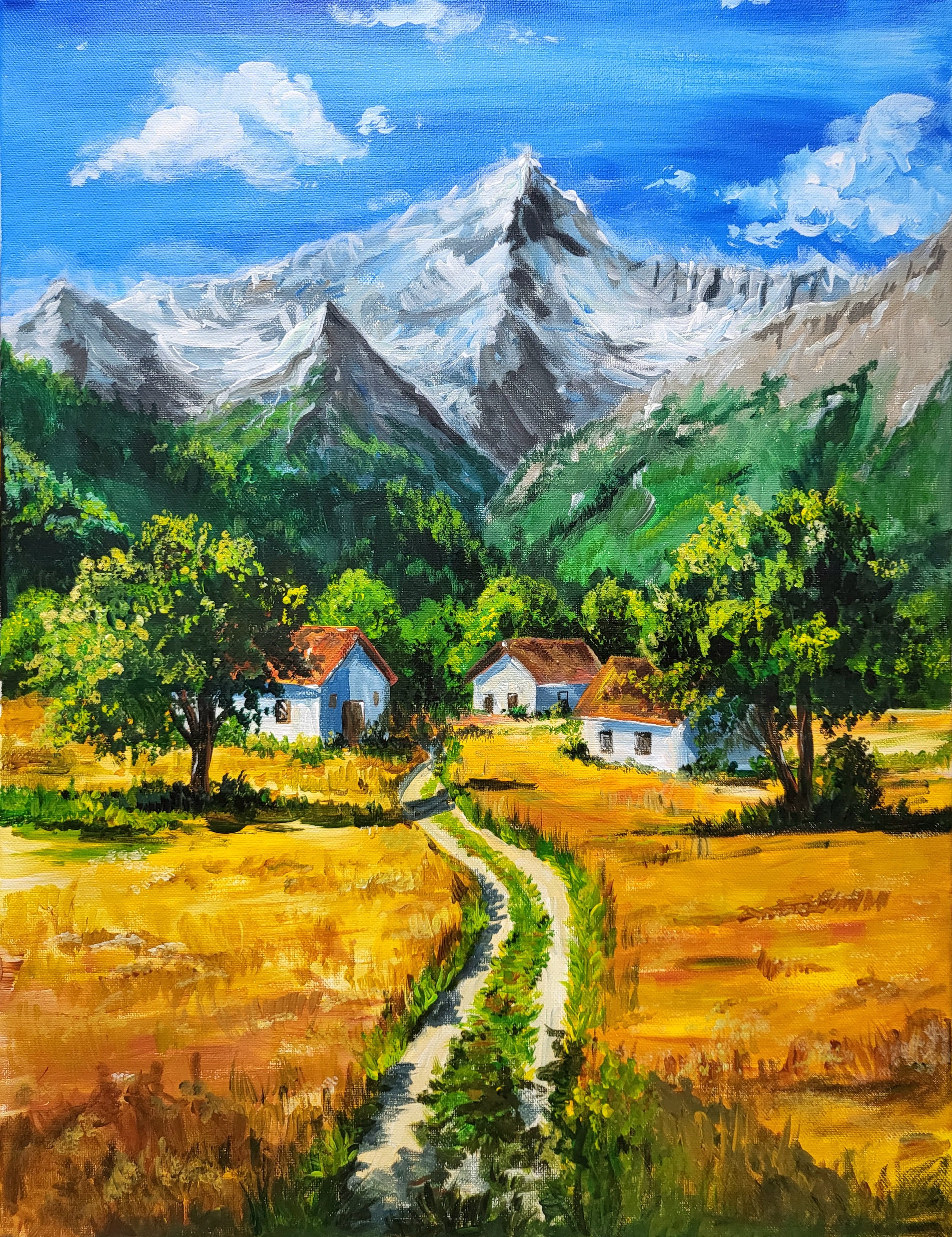“눈산“ acrylic painting
